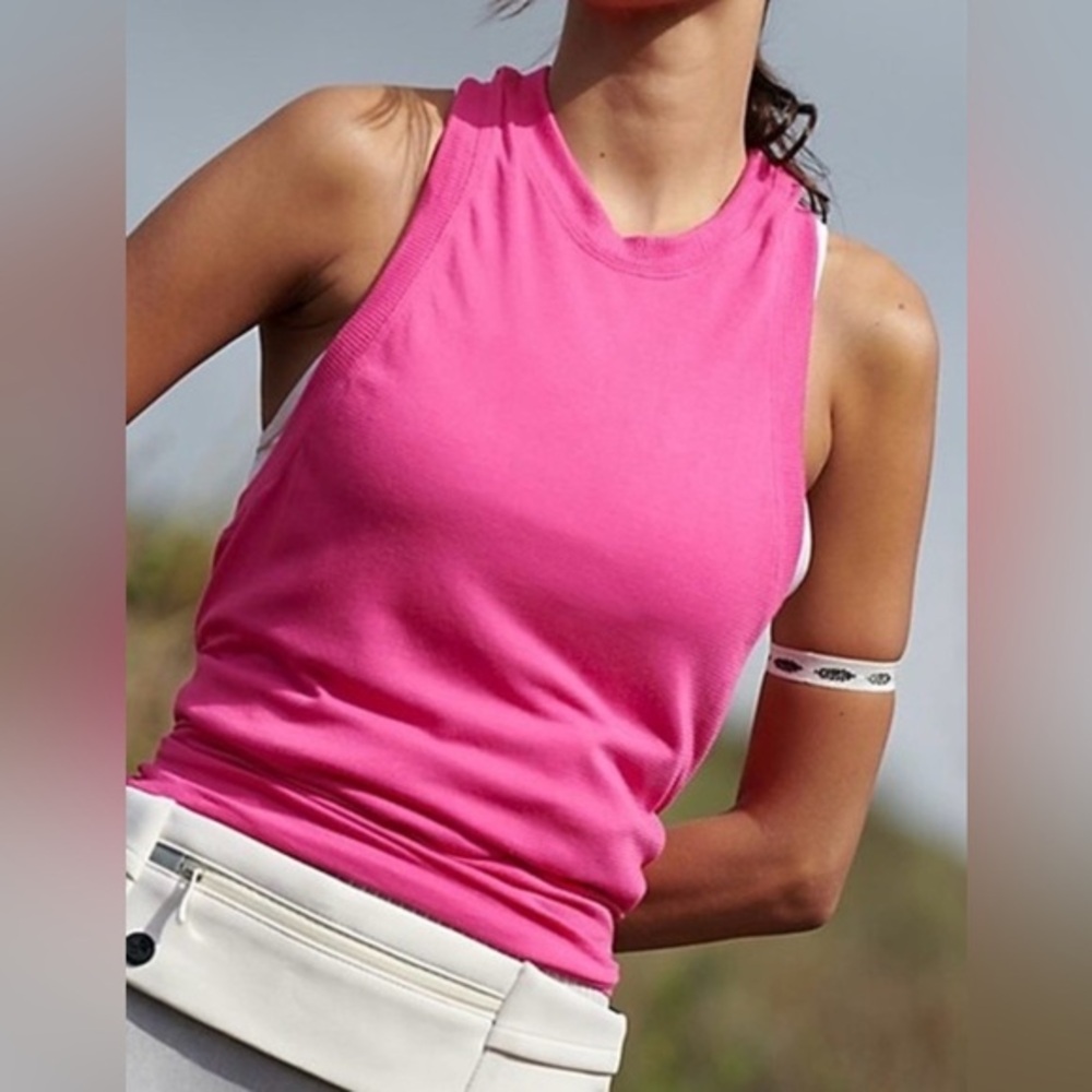 NWOT Free People Movement Take You There Tank Top Small Pink Racerback